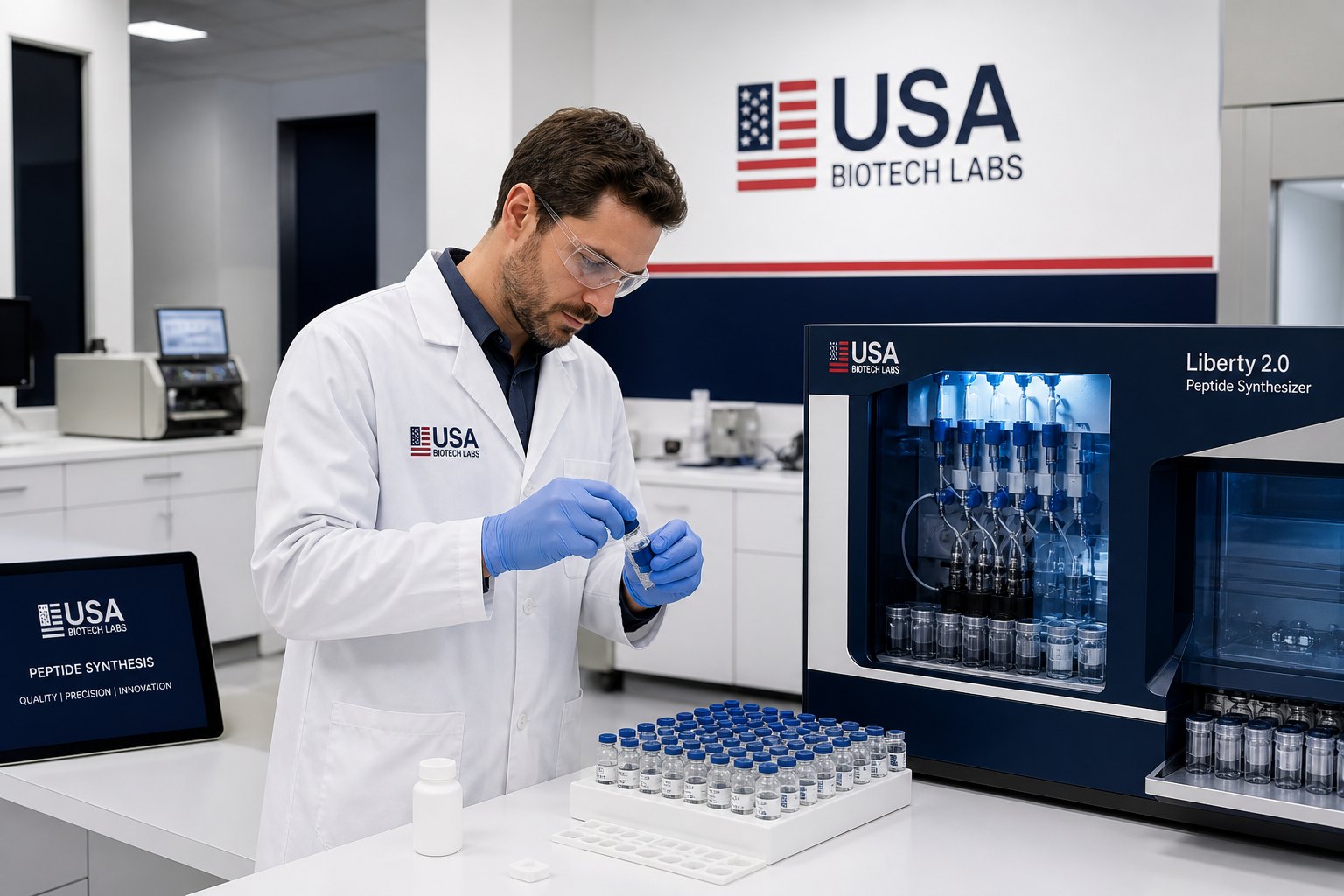 USA Biotech Labs peptide synthesis laboratory